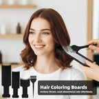 Complete set of hair dye tools including cape and gloves
