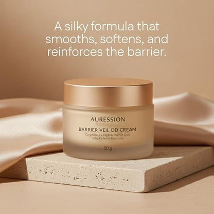 Leaste Auression anti aging facial moisturizer jar showing peptide duo benefits