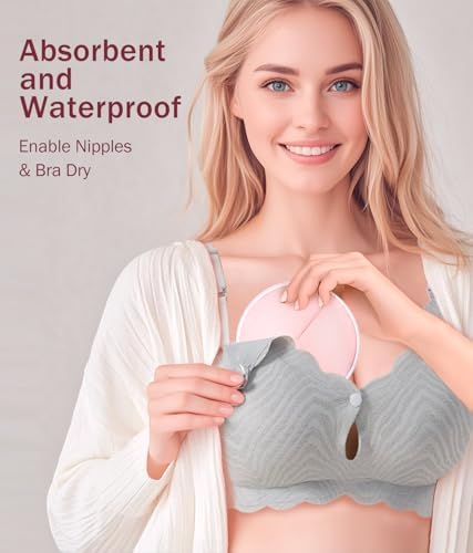 HieoAnir 4.7 inch soft absorbent nipple pads for breastfeeding