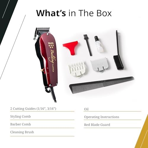 Wahl professional balding clipper heavy duty power cord and ergonomic grip