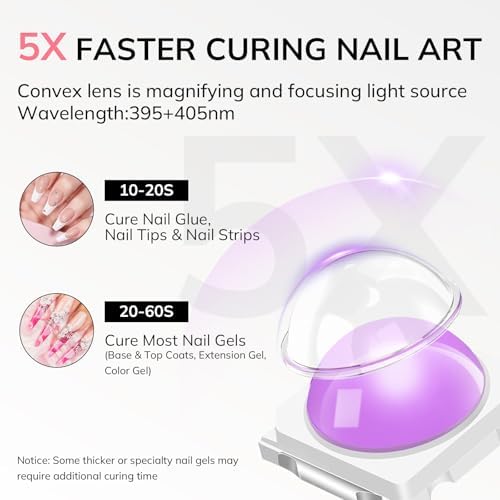 Side profile of Lavinda cordless nail dryer for DIY manicures