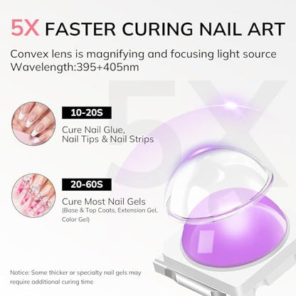 Side profile of Lavinda cordless nail dryer for DIY manicures