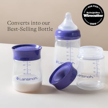 Top down view of Lansinoh bottle wide-neck design