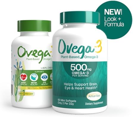 Ovega 3 plant based omega 3 daily supplement allergy warnings and description