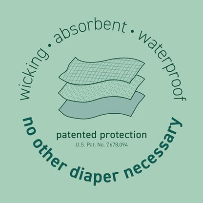 Green Sprouts reusable swim diaper inner wicking layer and lining close up
