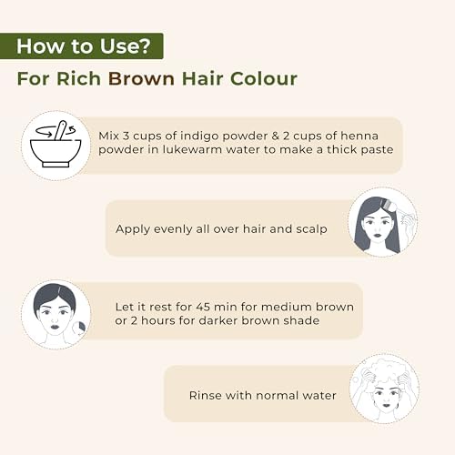 Indus Valley chemical free hair color powder displaying USDA Organic and ECOCERT quality certification logos