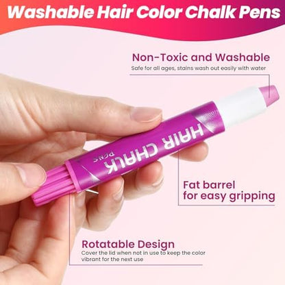Dustless hair chalk pens for easy styling