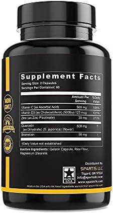 Dietary supplement with zinc quercetin and vitamin c for daily immune defense