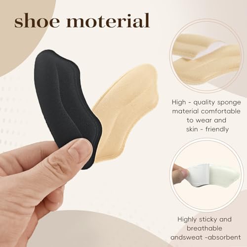 Detailed texture of the memory foam padding designed for Achilles tendon comfort.