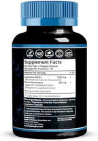 Wellness Labsrx Liposomal NAD Supplement back label ingredients and directions