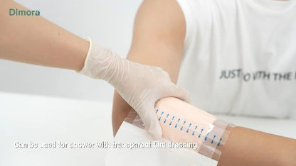 Medical grade silicone soft adhesive plaster showing painless removal feature on sensitive skin.