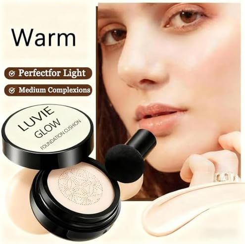 Waterproof testing demonstration of Luvie Glow lightweight cream foundation.