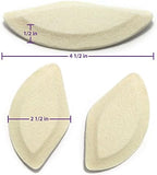 MARS Wellness medical grade felt pads showing beveled edges for comfort.
