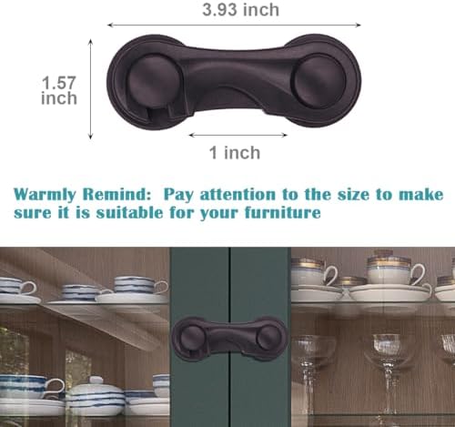 Close up of KongNai adhesive baby proofing latch