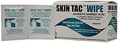 Individually wrapped Torbot Skin-Tac adhesive prep pads for medical use