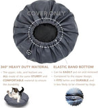 Panabana waterproof dog bed shell highlighting the elastic bottom opening design