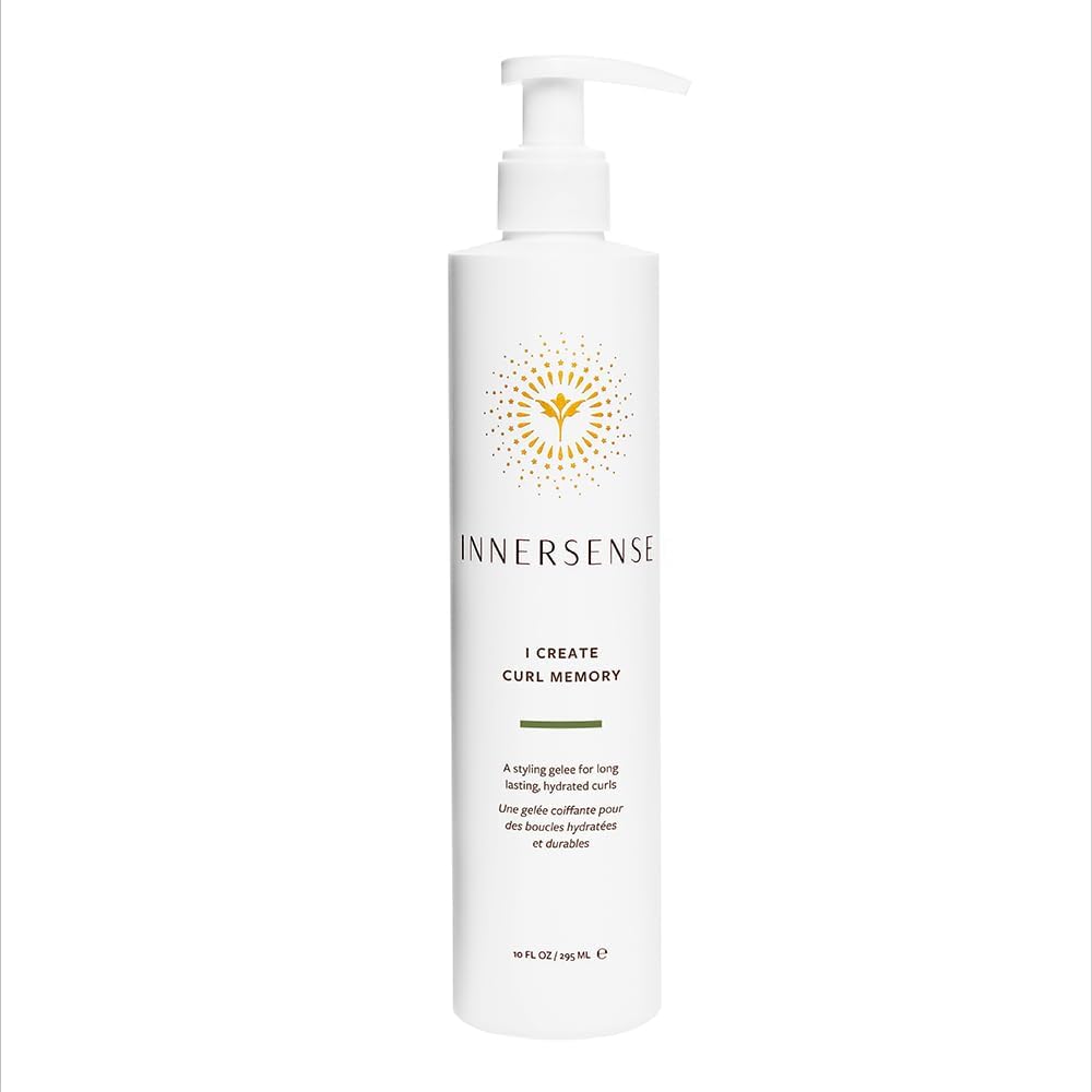 Innersense Organic Beauty I Create Curl Memory Gel front view pump bottle for curly hair definition
