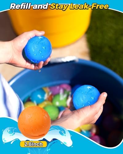 Tlitlimom multi color reusable splash balls for family beach and backyard activities