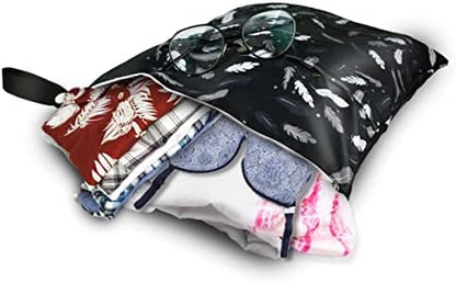 Yuntop wet dry bag attached to a stroller handle