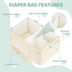 Jolensoy portable caddy used on a changing table