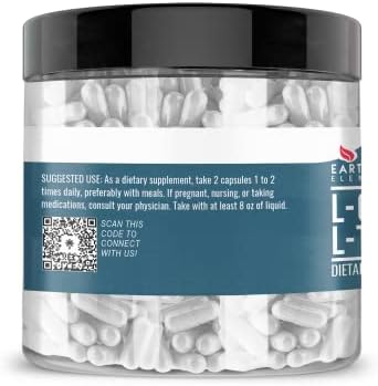 Close up of Earthborn Elements L-Carnitine Tartrate supplement label details