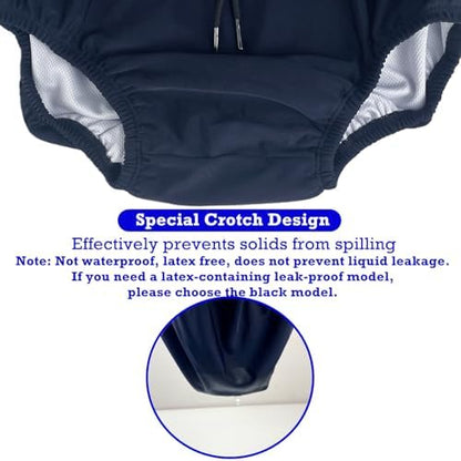 Side profile of AQX washable swim nappy for adults