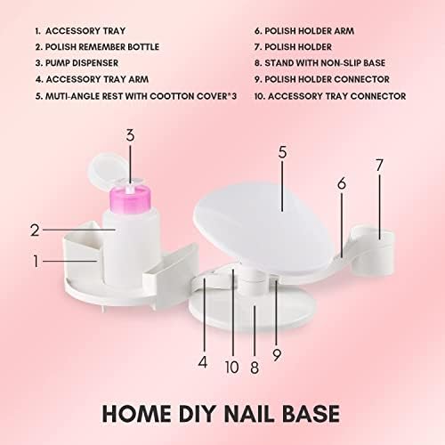 Makartt nail hand rest tool with accessory storage slots