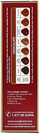 Close up of Surya Brasil Chocolate henna hair dye texture