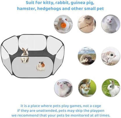 Amakunft Small Animal Playpen, Pop-Up Portable Play Yard for Guinea Pigs, Rabbits, Hamsters, Hedgehogs, Foldable Exercise Fence with Breathable Mesh for Indoor Outdoor Use - Image 5