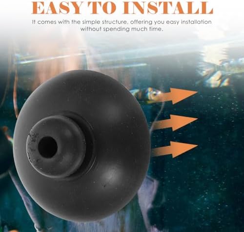 Durable black rubber fish tank suction cups designed for seamless oxygen line wire organization