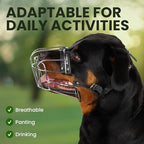 Premium imported BRONZEDOG training muzzle laid flat displaying all four adjustment points