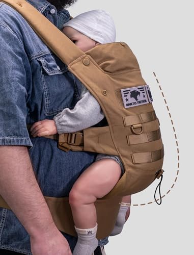 Close up of breathable 3D mesh material on the baby carrier