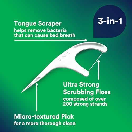 DenTek mouthwash blast mint flavored premium dental picks for plaque removal