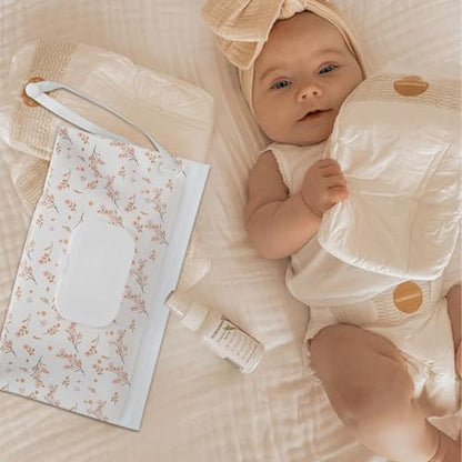 Refillable wet wipe pouch in diaper bag for travel organization