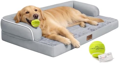 Comfort Expression Extra Large Dog Bed Orthopedic - XL Washable Pet Bed for Big Dog Waterproof Pet Couch Memory Foam Sofa Bolster with Removable Cover - 42 x 30 - Image 2