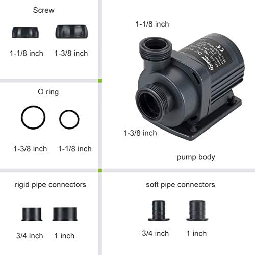 Hygger hydroponics water pump running in fish tank setup