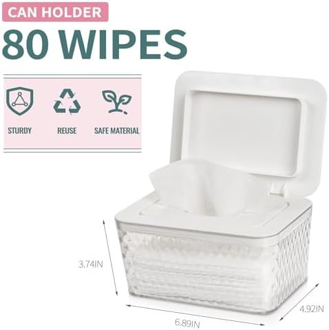 Whiidoom one-handed wipe holder with lid open