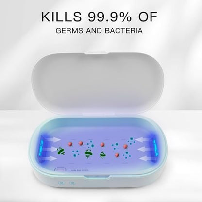 Side view showing magnetic cover of Trettitre UV box