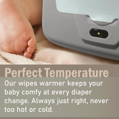 Open lid of Gogo Pure wipe warmer showing storage compartment