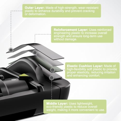Close up view of the skin friendly comb teeth on the TRESBOUTIQUE replacement trimmer head