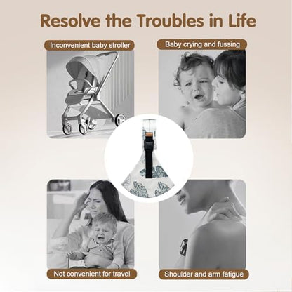 Yemyig black adjustable sling carrier displaying the reinforced nylon straps and secure stitching.