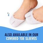 Comparison view of the Plus cushioning thickness versus standard metatarsal pads.