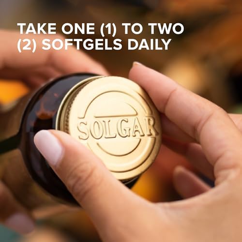 Side profile of Solgar Royal Jelly amber glass bottle highlighting the gluten and dairy free labels.
