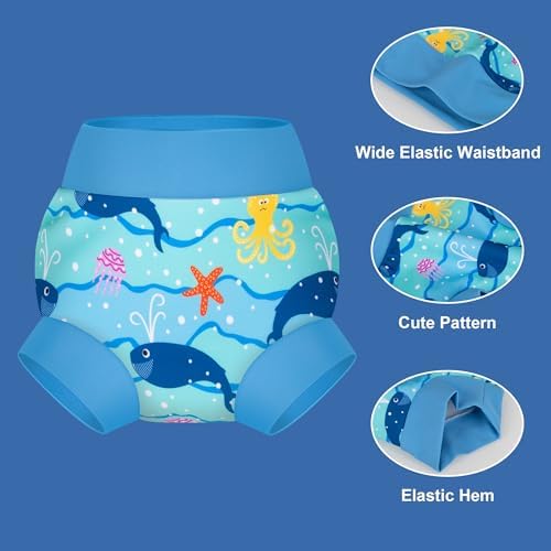 Big Elephant baby swim diapers adjustable elastic waist detail