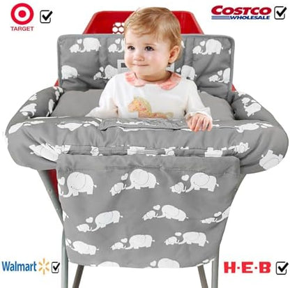 Love and go soft pillow baby cart cover showing transparent phone case and toy loops
