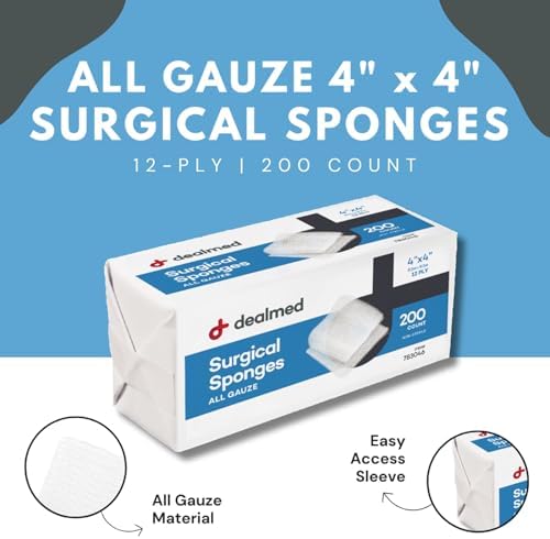 Close up view of the folded edges on a Dealmed cotton gauze sponge