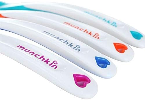 BPA free polypropylene soft tip baby spoons in vibrant colors for gentle infant weaning