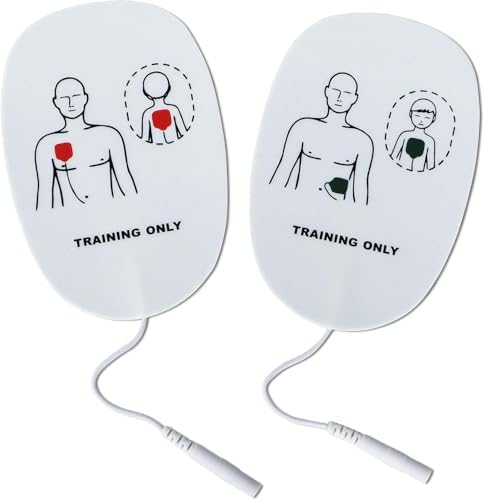 Adult and child compatible AED training pads for XFT-120GA model.