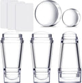 Spakon 6 piece clear silicone nail art stamper kit front view