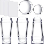 Spakon 6 piece clear silicone nail art stamper kit front view